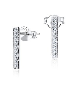 Sparkling CZ Silver Stud Earring STS-2033